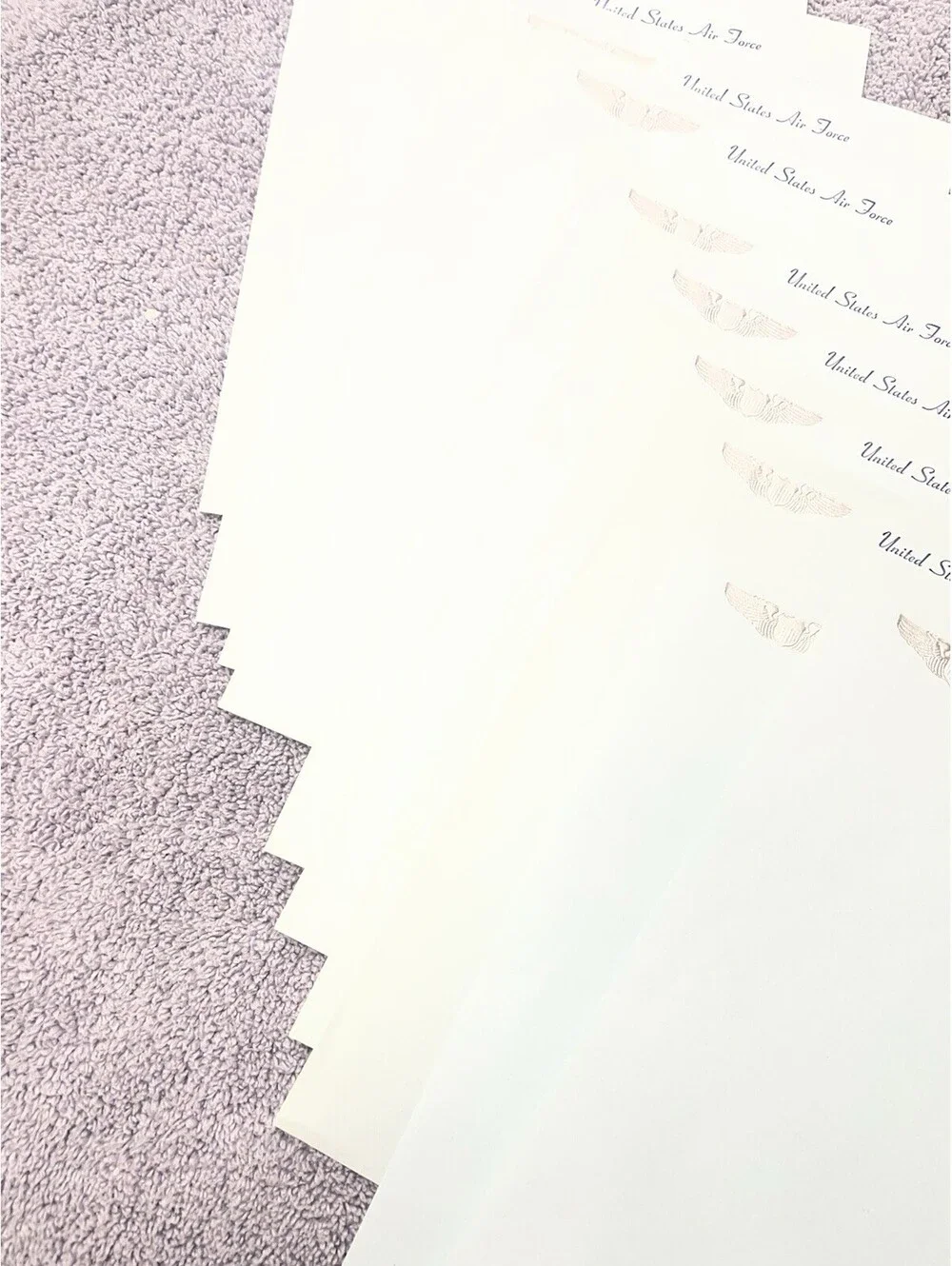 US Airforce Letter Head Papers